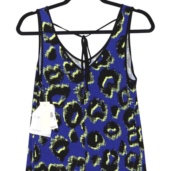 Kensie Blue Leopard Print Maxi Dress Size Small NWT - Picture 3 of 3